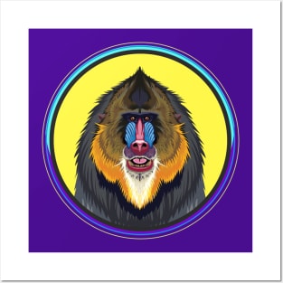 Mandrill Circle Posters and Art